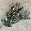 装飾的な花人工シルクフラワーアレンジメントアクセサリーウェディングポグラフィプロップホームリビングルームガーデンヘアリーグラス植物