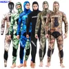 Trajes de neopreno Trajes secos Hombres Traje de pesca submarina Buceo 3 mm Traje de neopreno de celda abierta Yamamoto Wet Neoprene Camouflage 230113