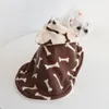 Dog Apparel Pijama de Pijama de ósseo pequeno Autumn e Inverno Cloth Clothd Roupos French Bucket Teddy Pet Home