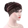 Ethnic Clothing Gold Velvet Inner Hijabs Muslim Turban Caps For Women With Drill Islamic Wrap Head Turbante Ready To Wear Hijab Bonnet