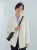 Womens Suits Blazers FSLE Office Ladies Casual White Blazer Women Spring Black Oversized Blazer Jacket Female Elegant Business Short Green Coat 230113