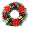 Dekorativa blommor Pine Cone Wreath Artificial Needle With Christmas Balls and Cones Green Branches Reef för ytterdörren