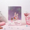 カラフルなイラストペーパーインハードカバーノートブックジャーナル学校の学生文房具のための美しい少女日記メモ帳