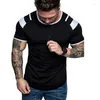 Men's Suits H358 Men Casual O-Neck Hip Hop T-Shirt Male Loose Slim Fashion Tees Tops US Size M- 3XL