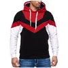 Men's Hoodies 2023 Men's Casual Blouse Color Splice Long Sleeve Tops Fashionable Design Daily Sweatshirt Round Neck Drawstring