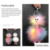 Party Favor Ups Orders Colorf Fur Ball Keychain Cute Plush Ostrich Ornaments Animal Shape Backpack Car Acces Drop Delivery Home Gard Dhqmj