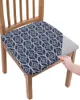 Chair Covers Geometric Texture Navy Blue Elasticity Cover Office Computer Seat Protector Case Home Kitchen Dining Room Slipcovers