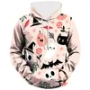 Heren Hoodies Halloween Men Winter Punk Oversize Male Sweatshirt Fashion Hip Hop Pumpkin Clown Clown Hooded Man Pullover Streetwear