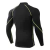 Sport-Bottom-Shirt Herren-Fitness-Langarm-Profi-Sport-Lauf-Langarm-T-Shirt mit hohem Kragen, elastisches, schnell trocknendes Stehkragen-T-Shirt für Herbst und Winter