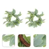 Decorative Flowers Wreath Eucalyptus Rings Ring Leaves Wreaths Pillar Mini Wedding Table Decor Garland Patriotic Artificial Stand