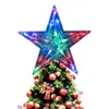 Decorazione natalizia albero stella topper con luci a led integrate ornamento plug-in per ufficio interno