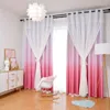 Curtain Modern Simple Gradient Color Double-layer Living Room Girl Bedroom Bay Window Curtains High-efficiency Blackout Drapes