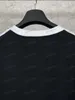 xinxinbuy Men designer Tee t shirt 23ss paris Panelled letters Embroidery print stripe short sleeve cotton women black white gray XS-L