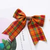 Christmas Decorations Handmade Vintage Bows Soft Comfortable Pendant With Plaid Printed Ideal Gift For Adults Toddler Kids