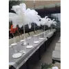 パーティーデコレーション1820インチ4550cmホワイトダチョウの羽毛結婚式のセンターピースイベント装飾飾りお祝いドロップデリバリーホームガーデンS DHHWO
