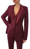 Pantaloni da donna a due pezzi neri 3 pezzi Abiti da donna Moda Blazer Set Smoking da sposa Abiti da festa Affari Tailleur causali Abiti da donna formali Set da ufficio 230113