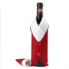 Dekoracje świąteczne Zestaw butelki do wina Święty Claus Decor Decor Cover Cap Dekoracja kuchenna