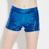 Kvinnors shorts stretchy glitter sexig mini kvinnor paljett klubbkläder dans outfit låg midja mager bodycon sommar booty bottom s4574