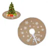 Decorações de Natal Tree Salia Ornamento Jute Avental Plaveamento Rústico Vestido Rústico Vintage Holiday Burlap