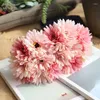 Decorative Flowers QiARSOYOO Beautiful Wedding Centerpieces Bridal Bouquet Gerbera Fake Delicate Home Decor Garden Party Decoration