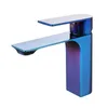 Bathroom Sink Faucets QUANXUNHE Colorful PVD Blue Basin Faucet Brass Vanity Vessel Sinks Mixer Tap Cold And Washbasin