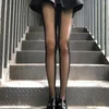 Women Socks Invisible Vertical Line Is Thin Black Stockings Houndstooth Jacquard Cut Through Meat