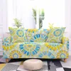 Stol täcker Elastic Floral Print Sofa Cover för vardagsrum 3D-blommor Tryckt Stretch Slipcovers Couch Chaise Lounge 1-4-sits