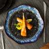 Płytki Prosty piec szkliwa szorstka ceramiczna płyta obiadowa retro nieregularna zachodnia zastawa stołowa japońska dania kuchni sushi naczynie stek
