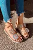 Slippers Pearl Detalhada Mulheres Buckled Summer 2023 Sandálias de Bottom Sandálias de Moda de Moda de Fashion Secos de Faixa grossa