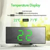 Table Clocks Electronic Alarm Clock Noiseless Design Digital Large Display Mirror For The Elderly 17 X7.2 X3.1cm Three Colors Can Be