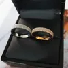 Bröllopsringar evighet löfte ring silver färg full 3 rader mikro pave zirkon cz engagemang band för kvinnor smycken
