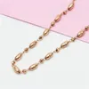 Link Bracelets 18K Rose Gold Plated Pure 585 Russian Bracelet Olive Ball Colorful Fashion All-Match