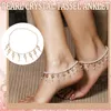 Anklets Pearl Tassels For Women Foot Accessorie Beach Barefoot Sandals Armband Ankle On the Ben Female Gifts