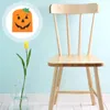 Stol täcker Halloween Cover Pumpkin SlipCoverdining Protector Protectors Face AutumnnonWovens Party Spooky Dinner Room