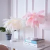 Veilleuses lampe de Table bricolage créatif plume bureau lumière blanche chaude arbre abat-jour fille anniversaire chambre chevet