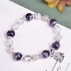 Strand Natural Dream Amethysts Rock Crystal Quartz Energy Light Purple Gemstone Bracelet женщины.