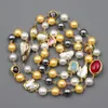 Chaînes GuaiGuai bijoux mélange naturel pierres précieuses pierre coquille de mer Keshi perle Long collier mode beau cadeau fait main pour dame