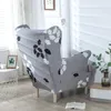 Stol täcker blommor tryckt vinge täcker stretch spandex fåtölj nordisk non slip relax soffa slipcovers med säte kudde