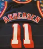 Custom Chris Birdman Andersen Basketball Jersey Mens Women Youth Youth Cousée noire tout nom de nom Jerseys