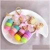 Party Favor Ups Harts Aron Cake Key Chain Metal Effiel Tower Bag Pendant Charm Ring Wedding Supplies KeyChain Favors Drop Delivery H DHHQ8