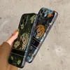 Tiger Forest Luksusowy projektant telefonów komórkowych dla iPhone'a 12 13 14 Pro Max 7 8 Plus klasyczny liter