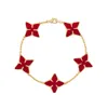 Pulseira de trevo de luxo, joias de designer para mulheres, pulseiras de charme de amor, presentes de Natal, envie para sua namorada