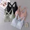Women's Shapers Yoga Bra Breathable High Elasticity Shockproof No Wire Padded Push Up Detachable Pad Soft Strength Vest Sport For Gym