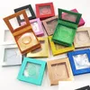 False Eyelashes 새로운 10 pcs 도매 광장 속눈썹 포장 상자 가짜 3D 밍크 박스 가짜 cils 래쉬 스트립 케이스 빈 낙하 배달 h dhira