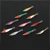 ベイトルアー10pcs luminous squid jigs sea fishingルアーオクトパス10cm 3d eyes人工硬い餌塩水フック230113