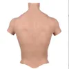 Lsize cintura modelador corporal pano machado peito de peito falso vestido de roupa de baixo cruzamento de peito Silicone e007