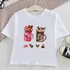 Koszulki damskie Summer Baby Boy Clothe Fashion Ice Donut Ubrania Sweet Kids Shirt Design Tops O-Neck Childrens