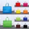 Storage Bags Simple Non-Woven Reusable Eco Foldable Shopping Waterproof Tote Bag Handbags For Groceries Clothes / Gifts