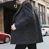 Мужские куртки стильные шерстяные пальто с длинным рукавом Slim Fit Jacke