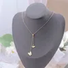 Collane con ciondolo elettrocardiogramma a forma di cuore Collana personalizzata in acciaio al titanio con farfalla Gioielli unici per le donne